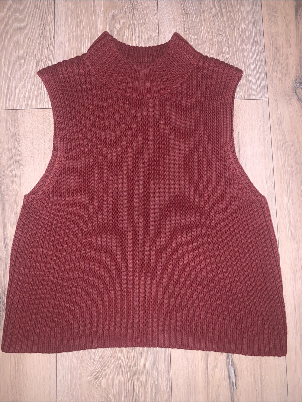 AllSaints Ribbed Turtleneck Sweater Vest - Dusty Rose Size: Medium